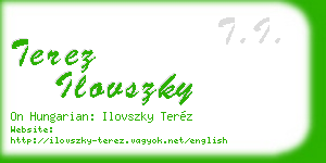 terez ilovszky business card